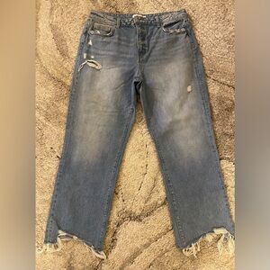 Flying Monkey Distressed Cropped Jeans Size 31